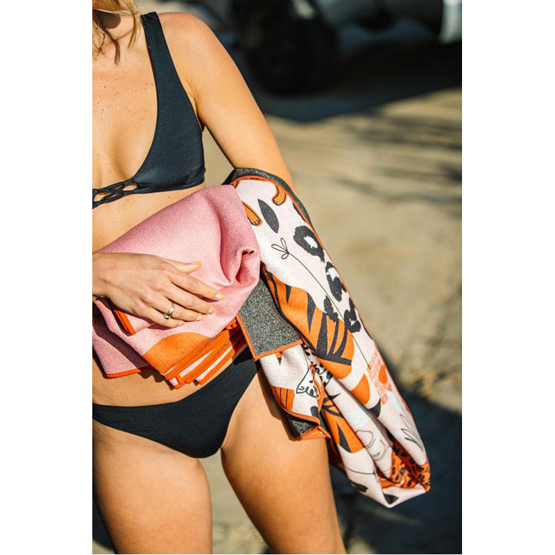 Jungle Cat Pink Recycled Towel