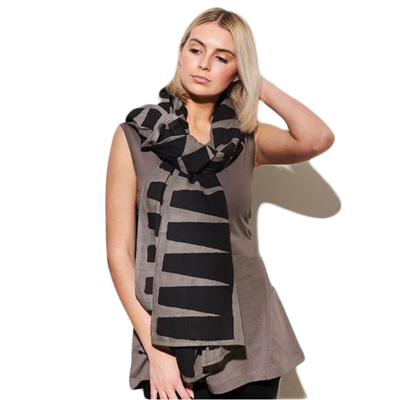Hand Block Printed Organic Cotton Scarf