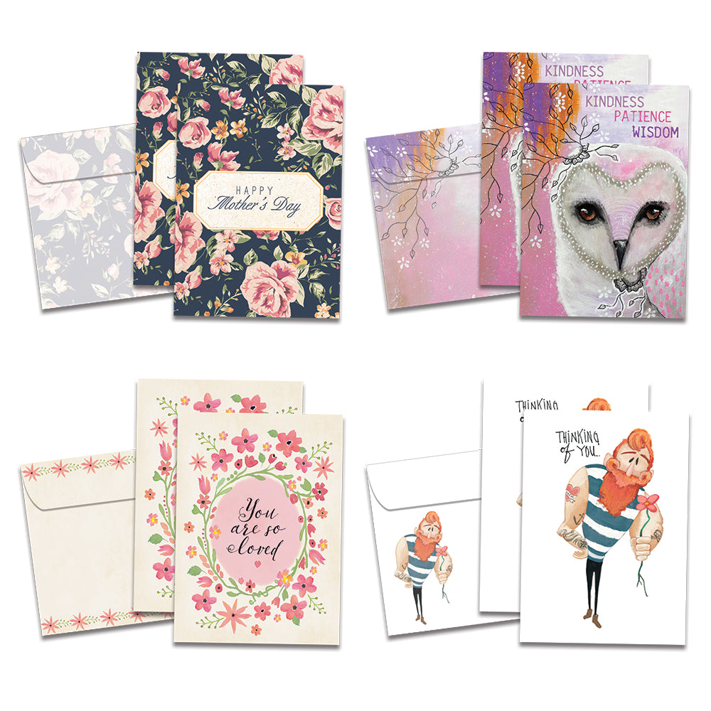 Kindness Patience Wisdom Mother's Day Cards 8pk