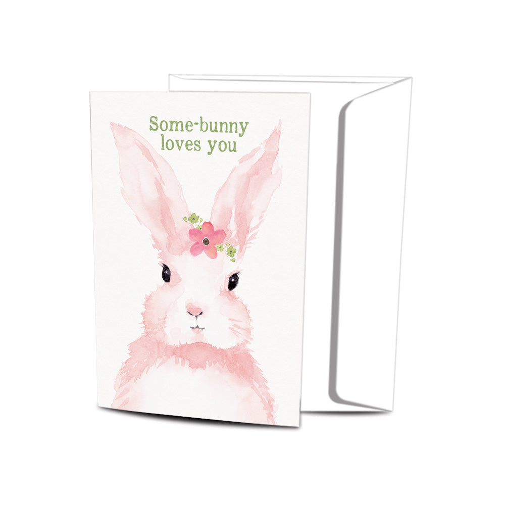 Pink Bunny Easter Cards 12pk