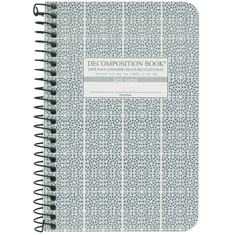 Pocket Sized Dot Grid Spiral Decomposition Notebook