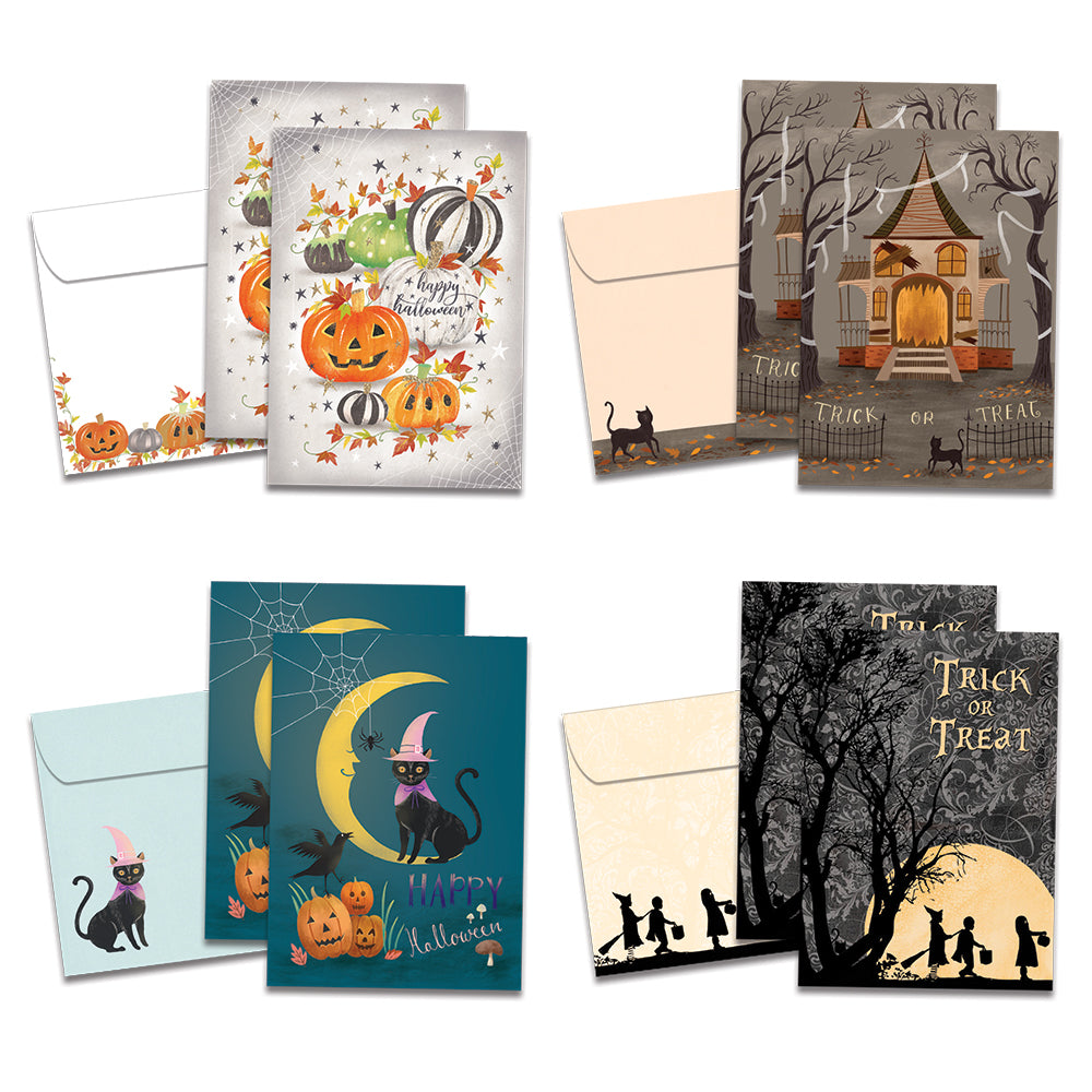 Classic Halloween Greeting Cards 8pk