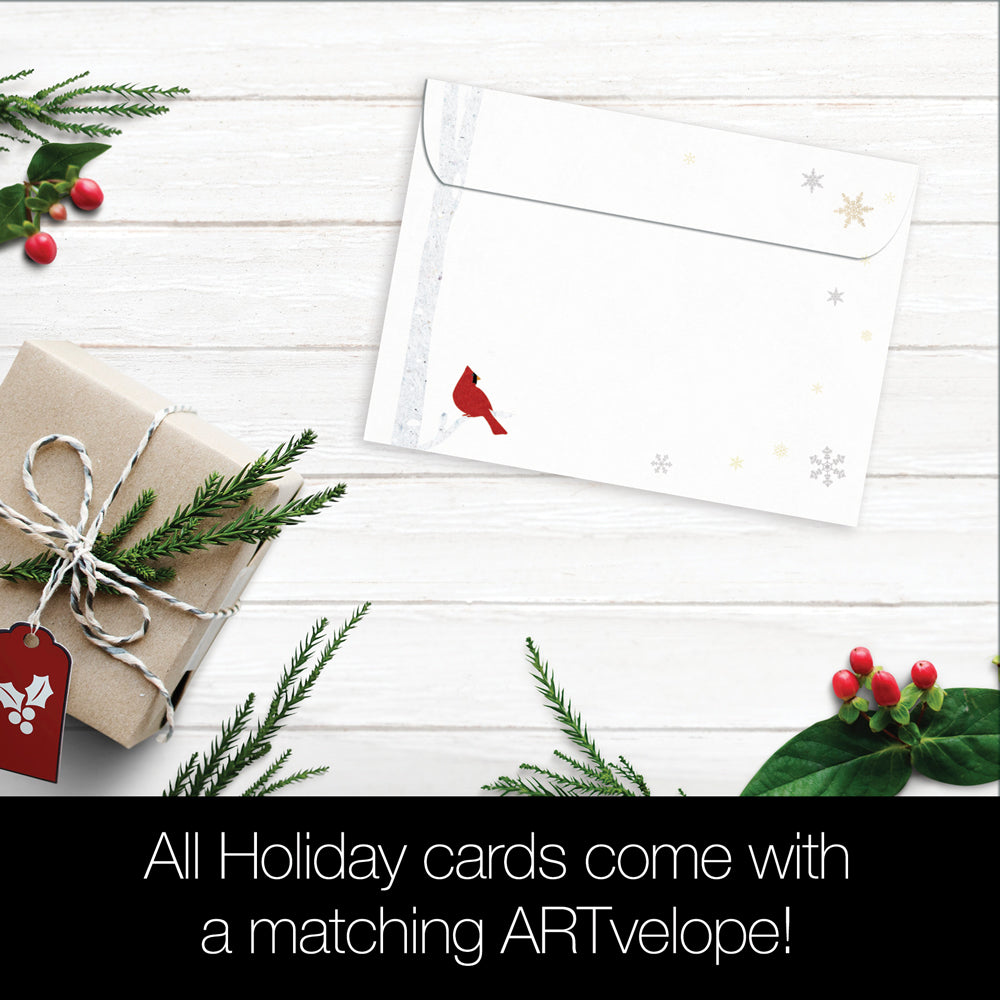 Christmas Cardinals Holiday Greeting Card Set 10pk