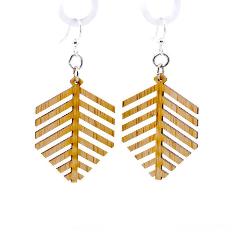 Modern Leaf Eco-Friendly Bamboo Earrings