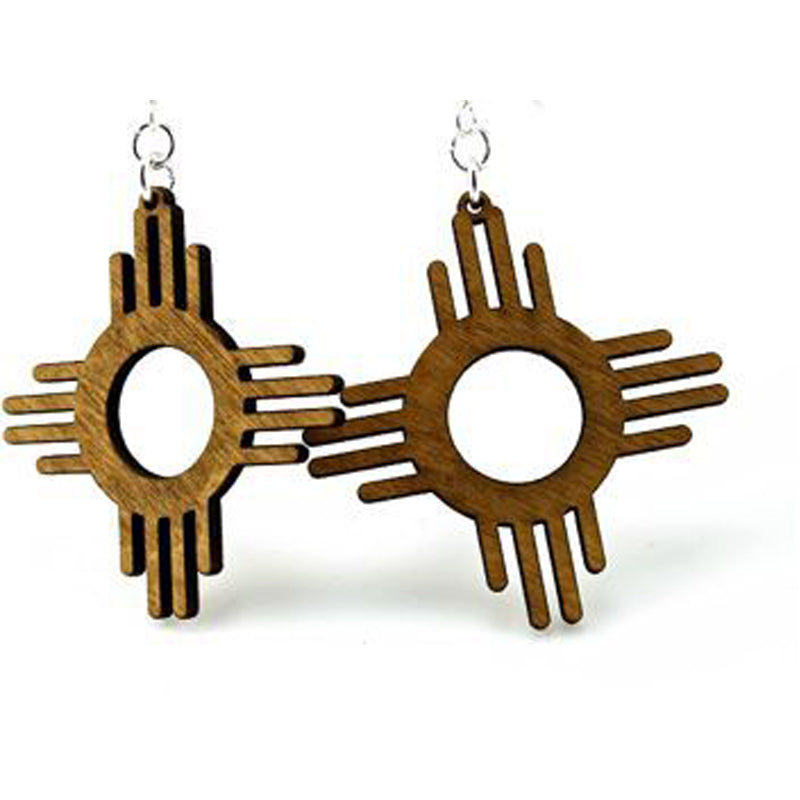 Zia Sun Wooden Earrings