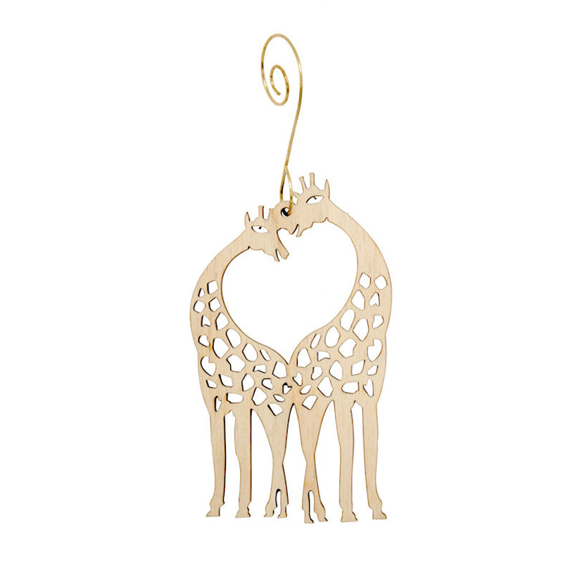 Giraffe Heart Holiday Ornament