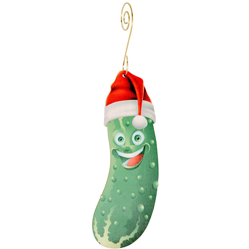 Holiday Pickle Wooden Ornament