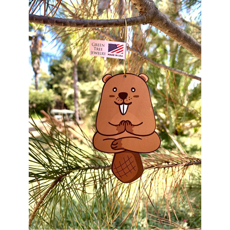 Yoga Beaver Holiday Ornament
