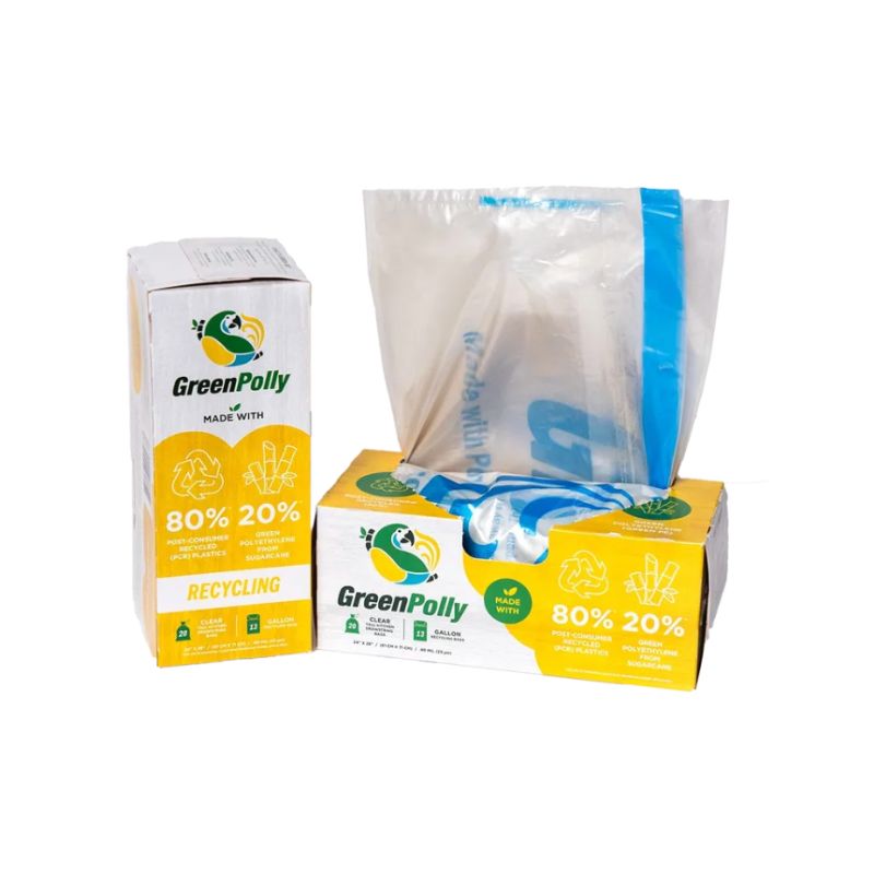 GreenPolly 13 Gallon Kitchen Recycling Bags - 80ct