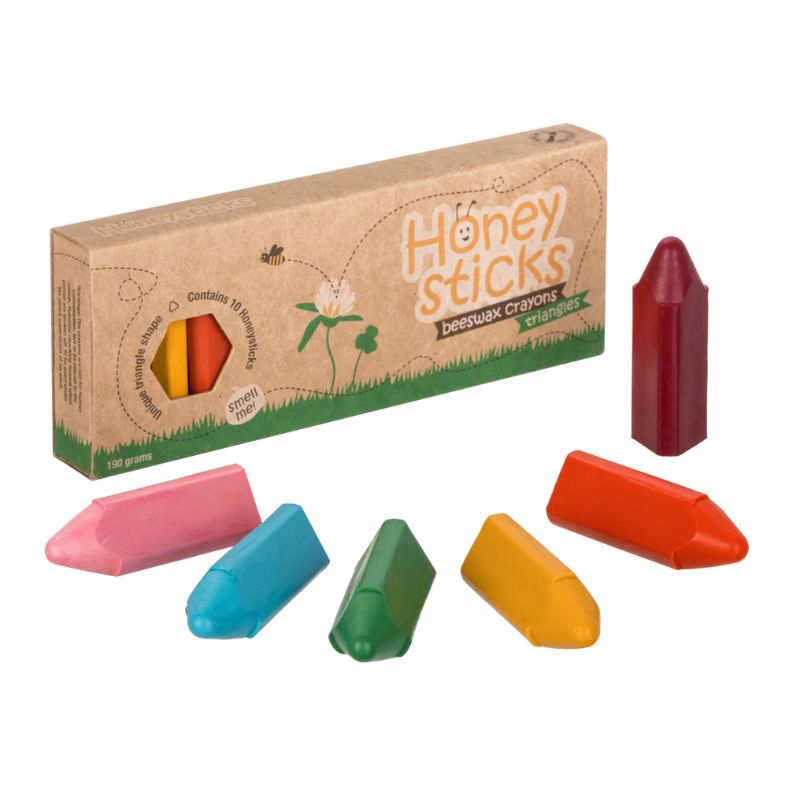 Honeysticks Bath Crayons for Toddlers & Kids - Handmade from Natural Beeswax for Non Toxic Bathtub Fun - Fragrance Free, Non