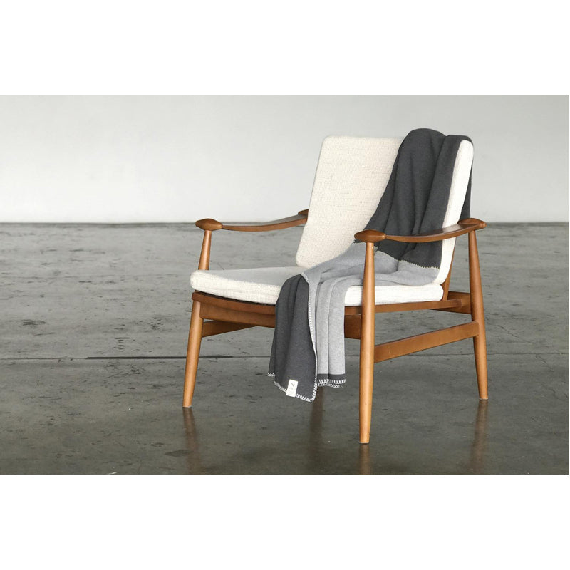 Gray Divide Throw Blanket