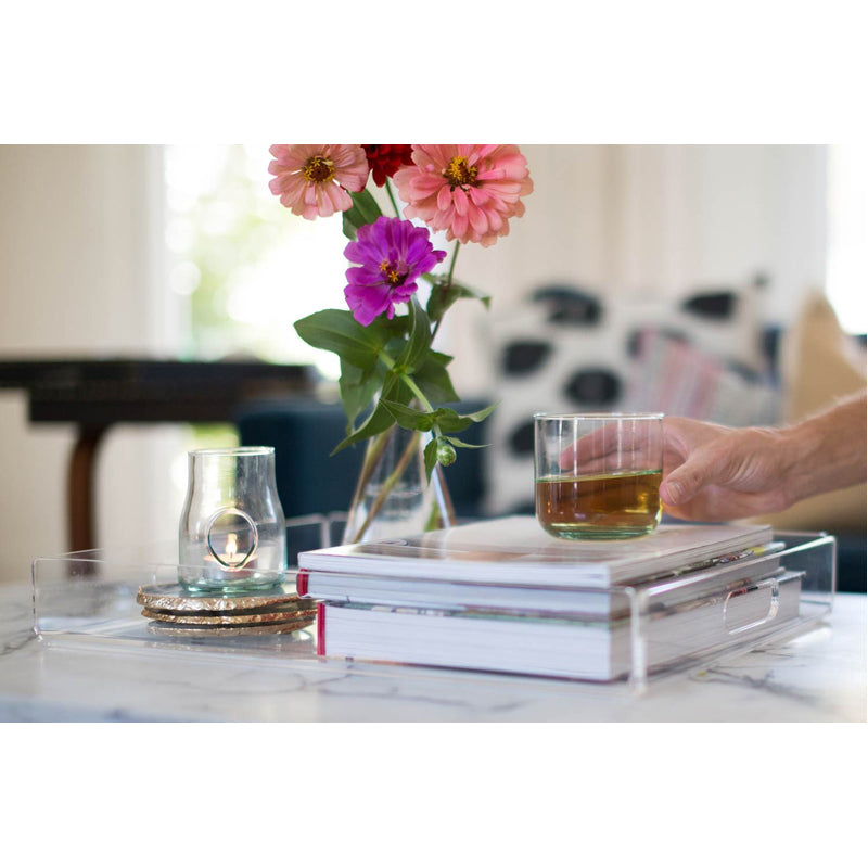 Recycled Lucite Rectangle Tray