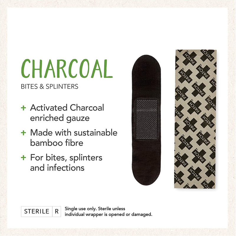 Charcoal Compostable Bamboo Bandages 25ct