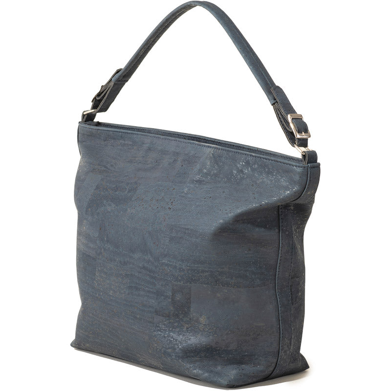 Tiradia Cork Boho Cork Shoulder Bag Navy Blue