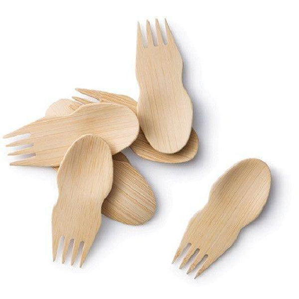 Veneerware Compostable Bamboo Sporks - 24 pk
