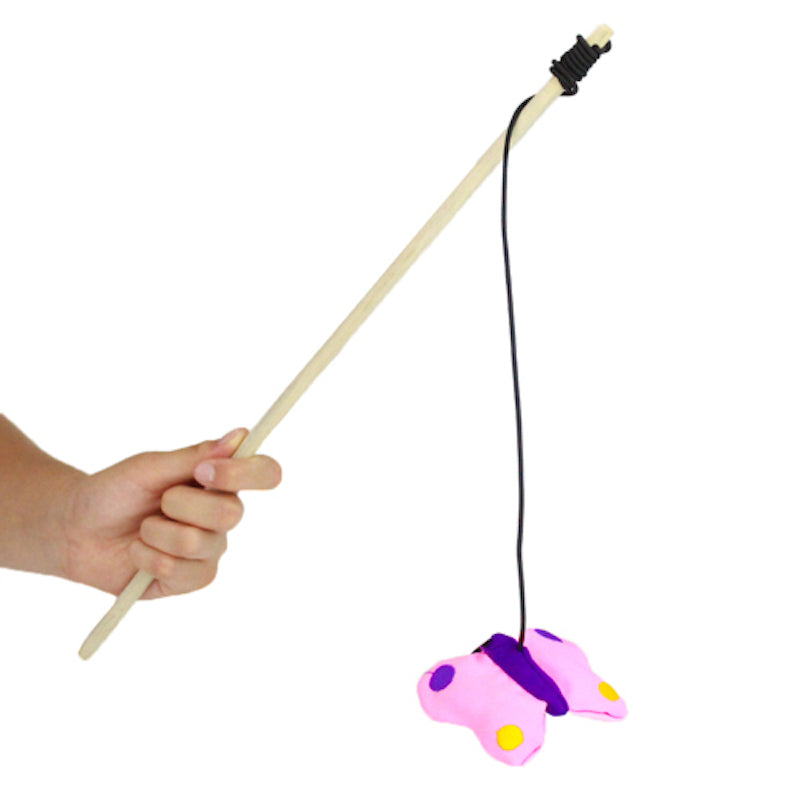 Butterfly Catnip Wand Cat Toy