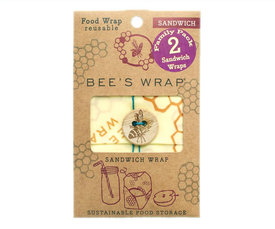 Reusable Beeswax Sandwich Wrap (2 Pk)
