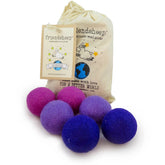 Purple Eco Wool Pet Toy Ball 6pk