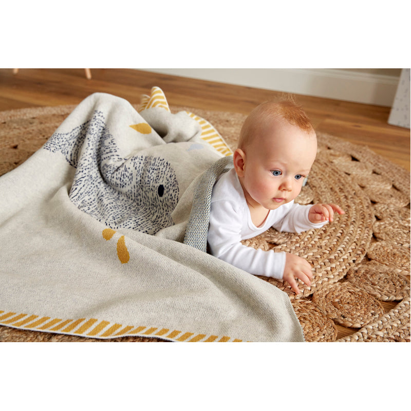 Little Water Organic Cotton Knitted Baby Blanket
