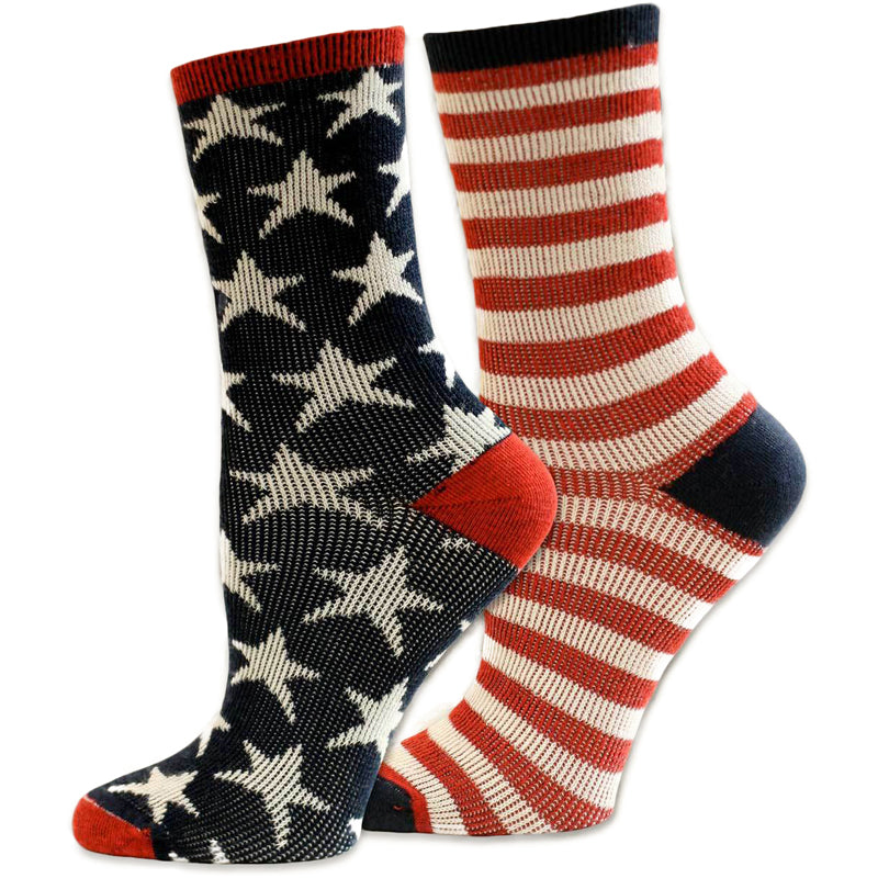 American Flag Socks with Stars and Stripes