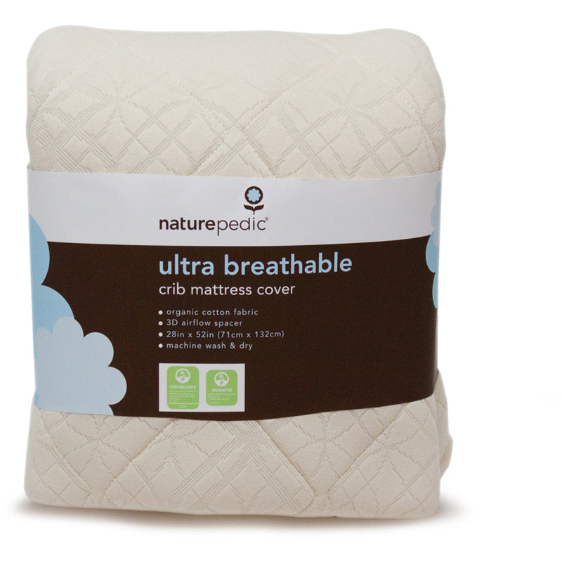 Organic Cotton Fitted Crib Breathable Mattress Pad