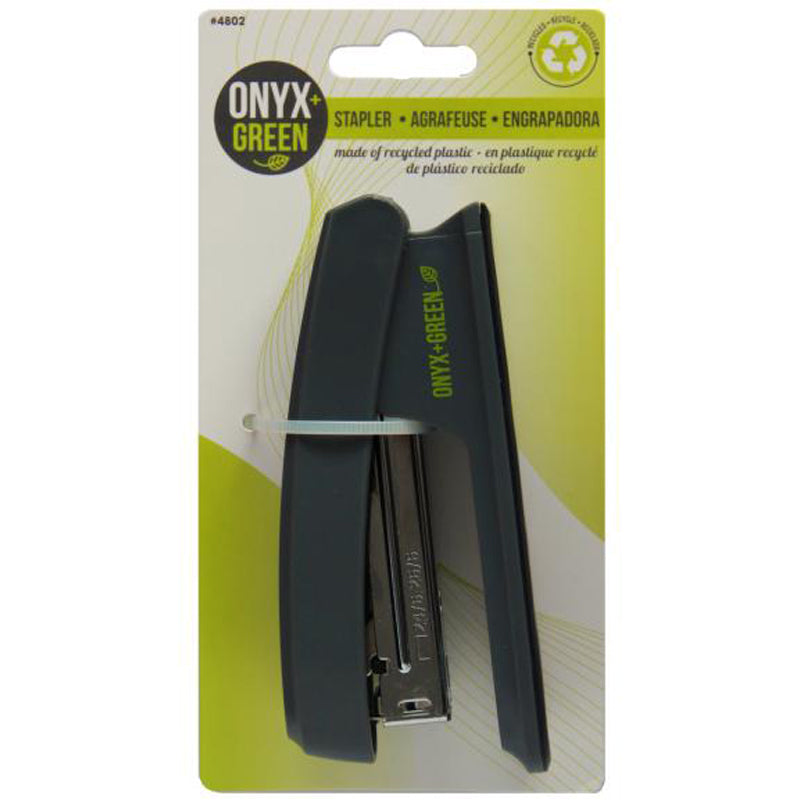 Onyx and Green Recycled Plastic Strip Stapler