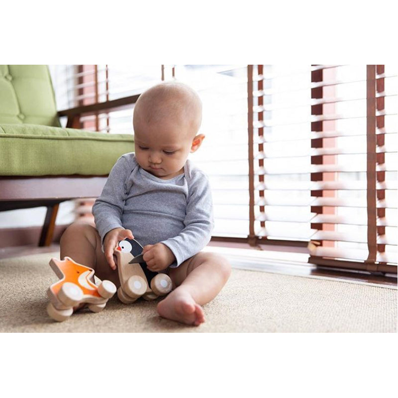Fox Wheelie Wooden Baby Toy
