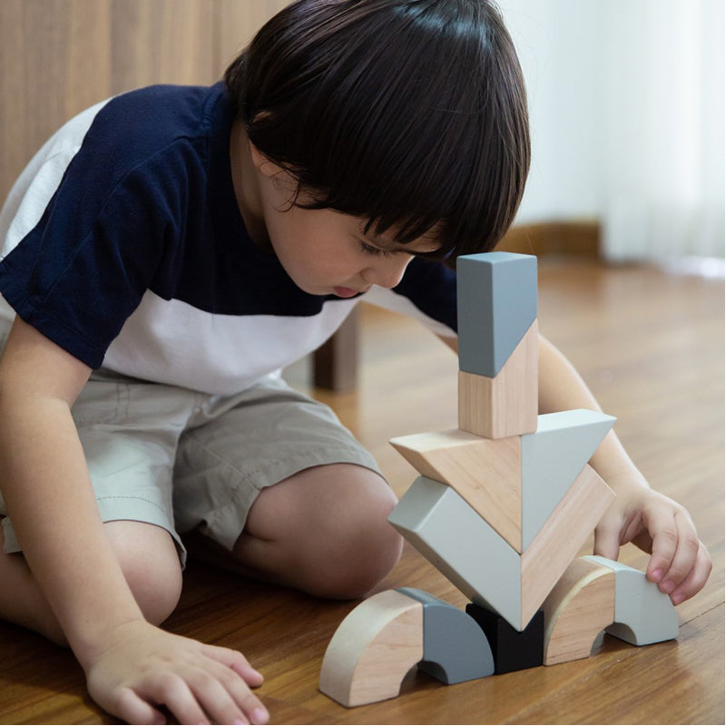Twisted Wooden Building Blocks