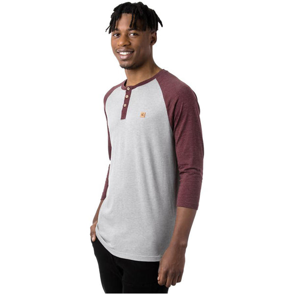 Standard 3/4 Sleeve Red Henley
