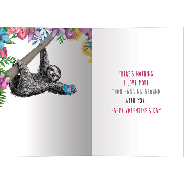 Let's Hang Sloth Valentine's Day Cards 4pk
