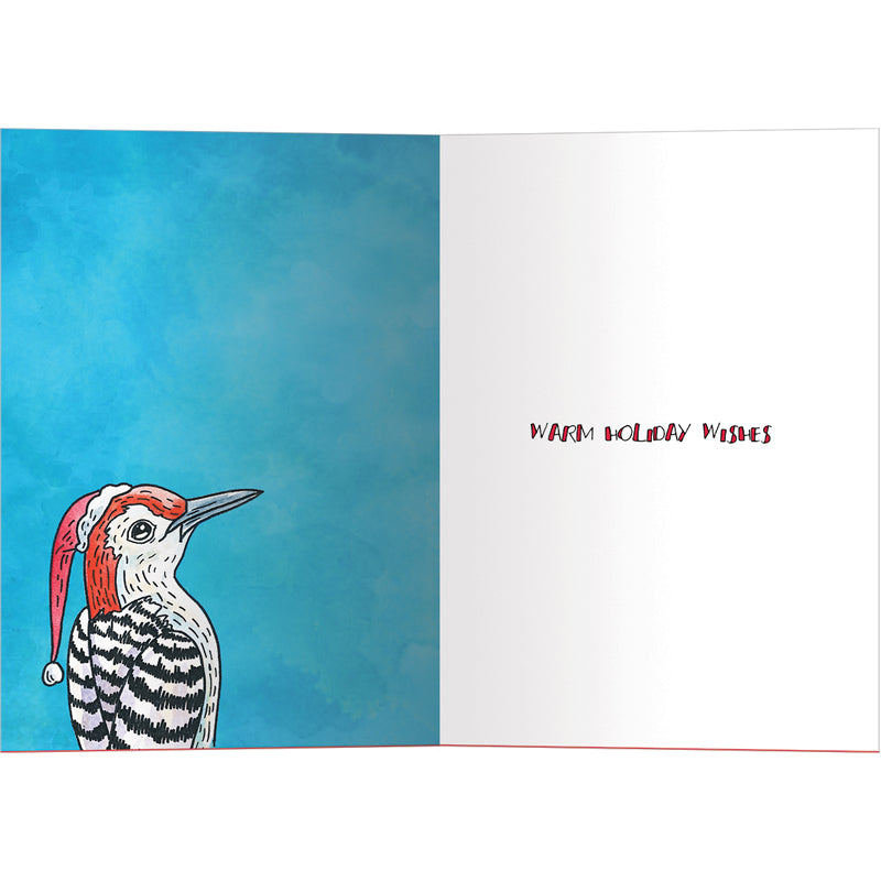 Peck the Halls Christmas Cards 10pk