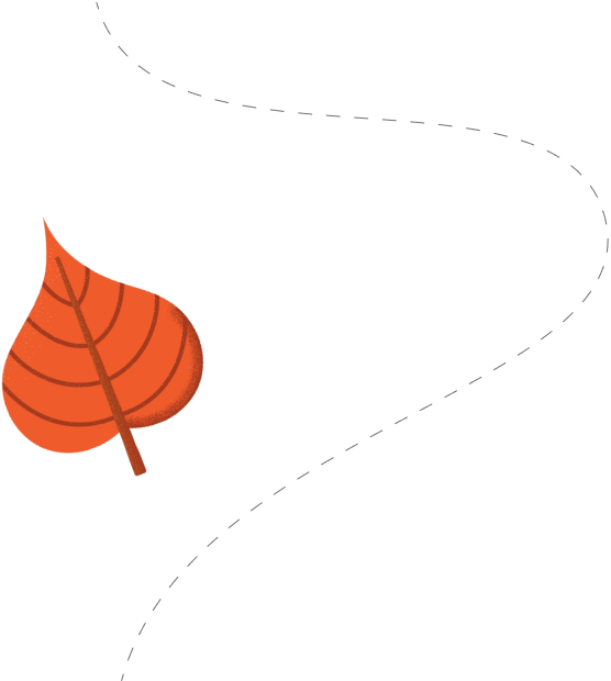 leaf floating in the wind