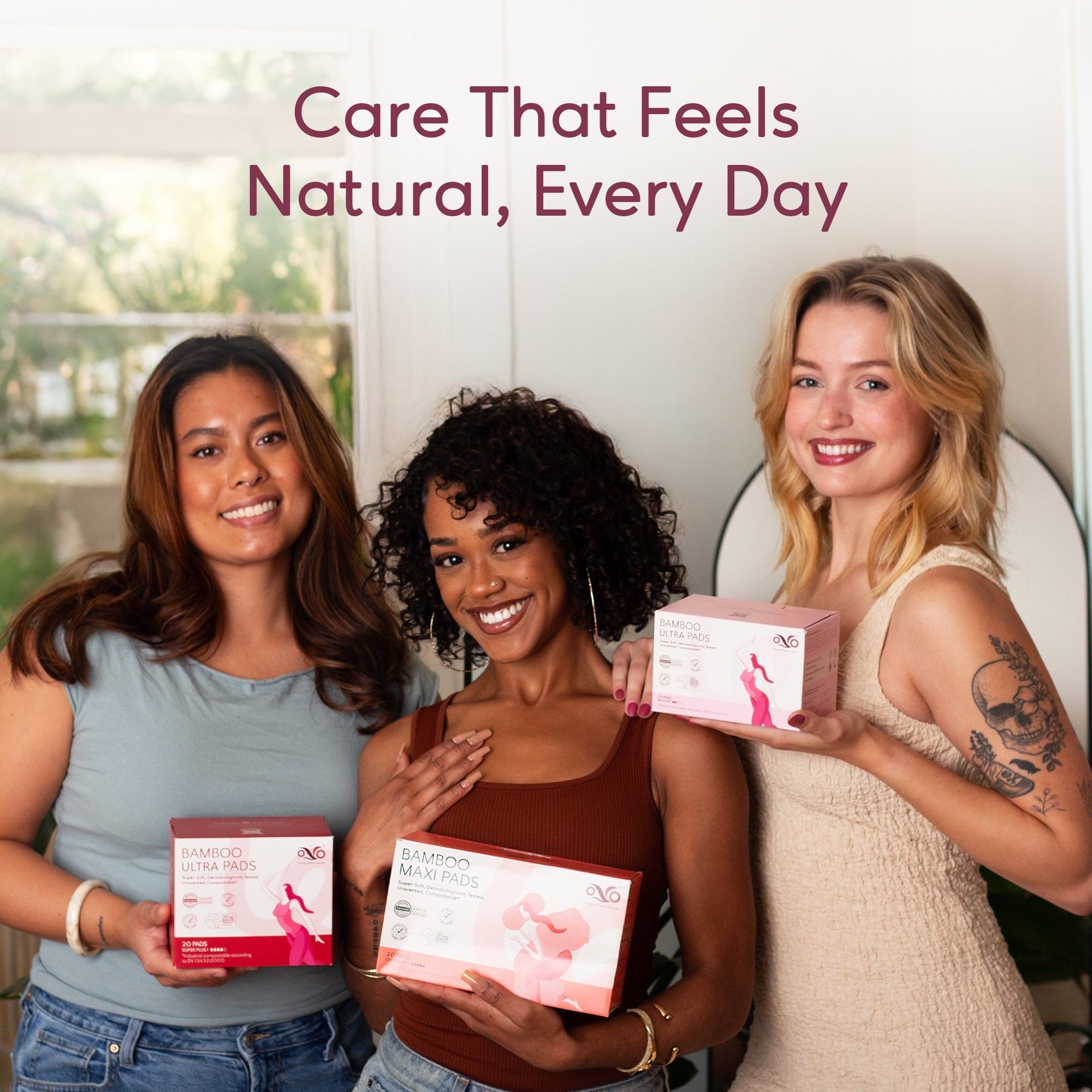 Bamboo Ultra Pads Super Plus, Overnight Period Protection