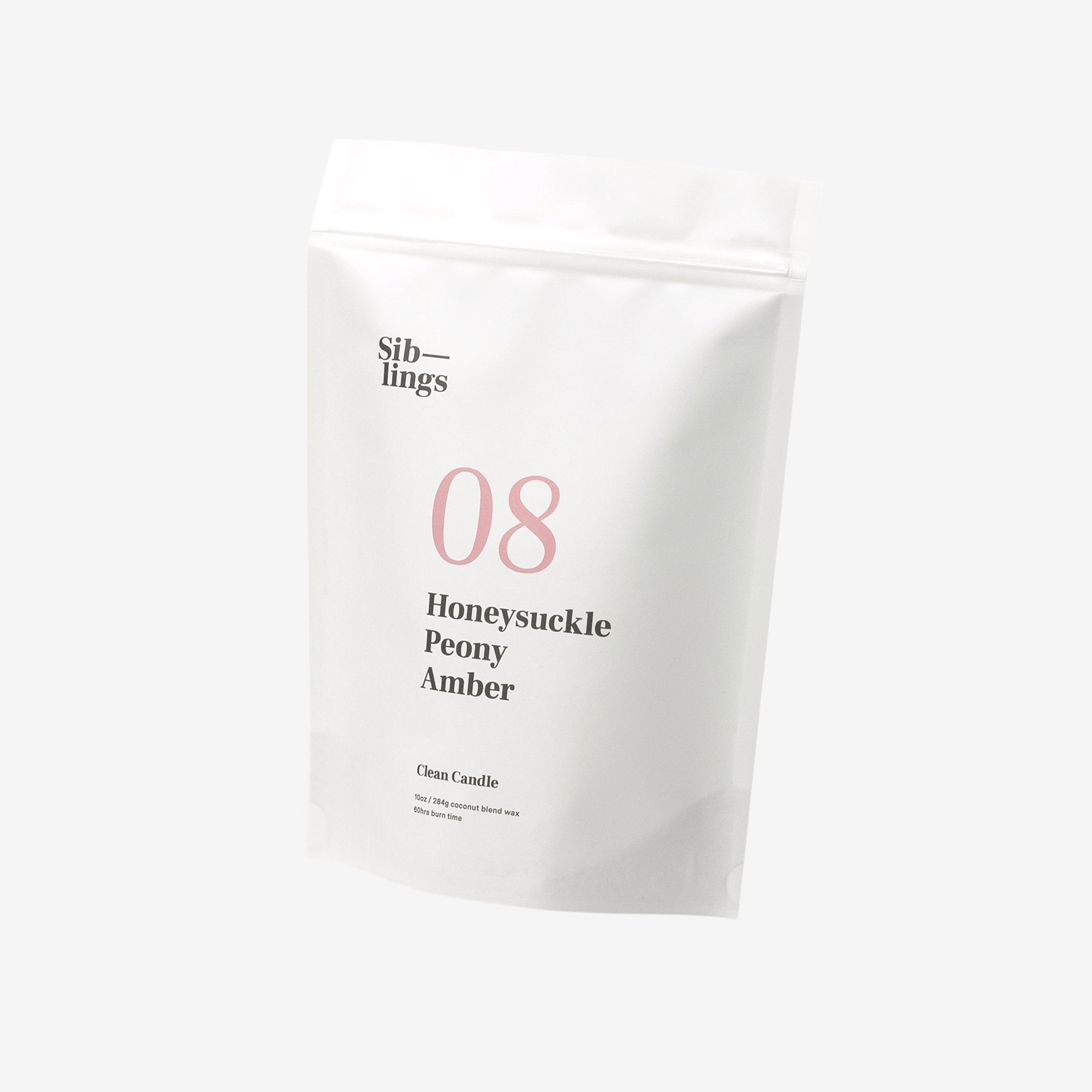 No 08 Candle Refill — Honeysuckle, Peony, Amber