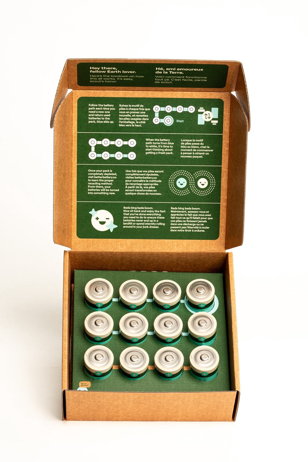 BetterBattery Eco D Cell Batteries – 12 Pack