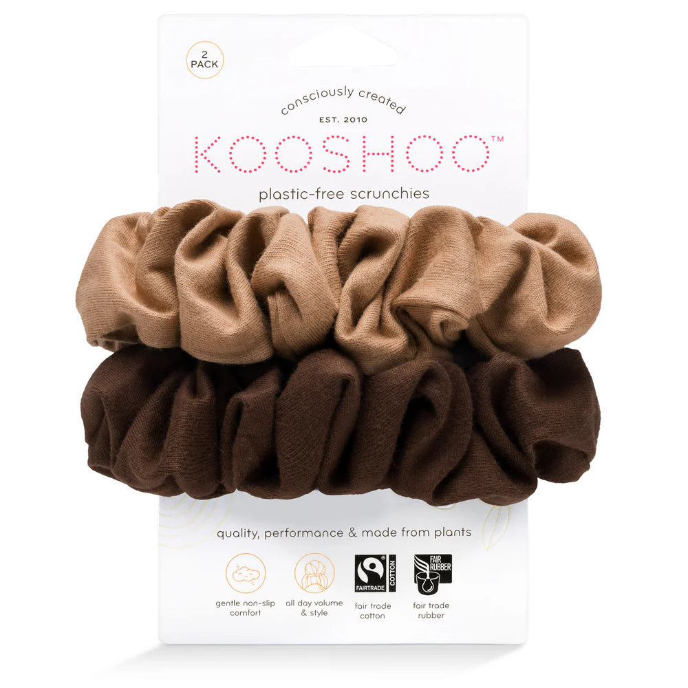Macchiato Brown Organic Hair Scrunchies