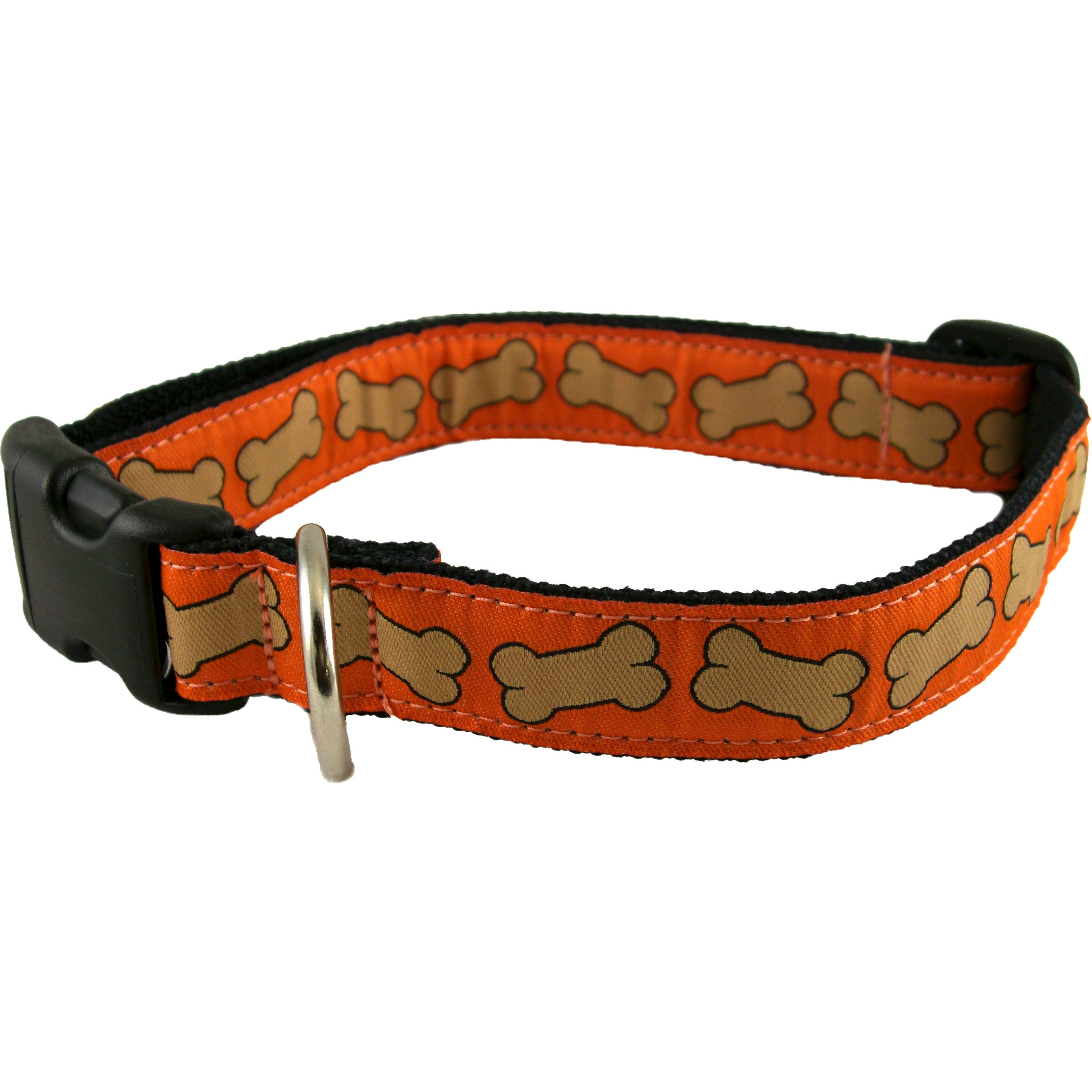 Hemp Dog Leash 6' Orange Bones