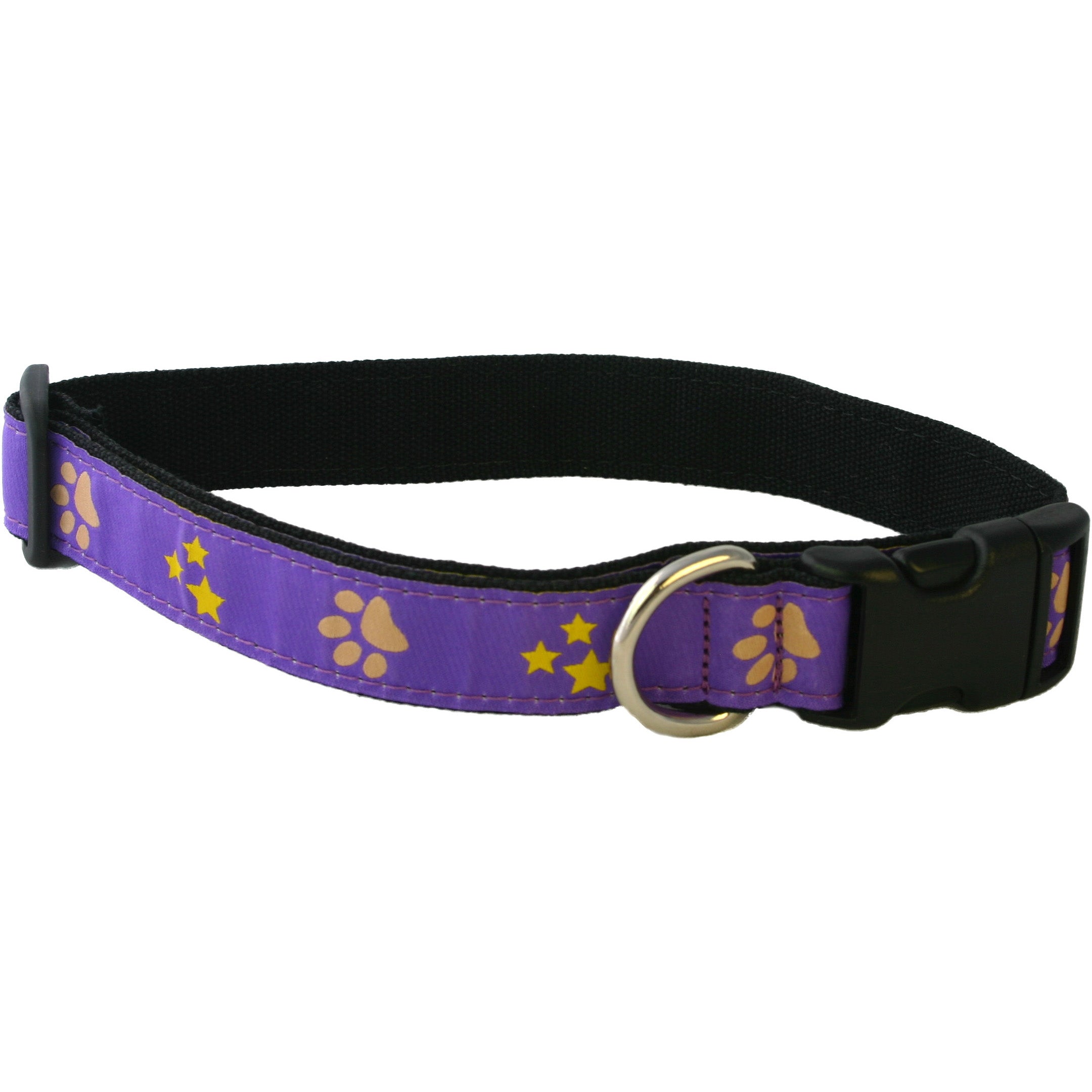 Hemp Dog Collar Paws and Stars