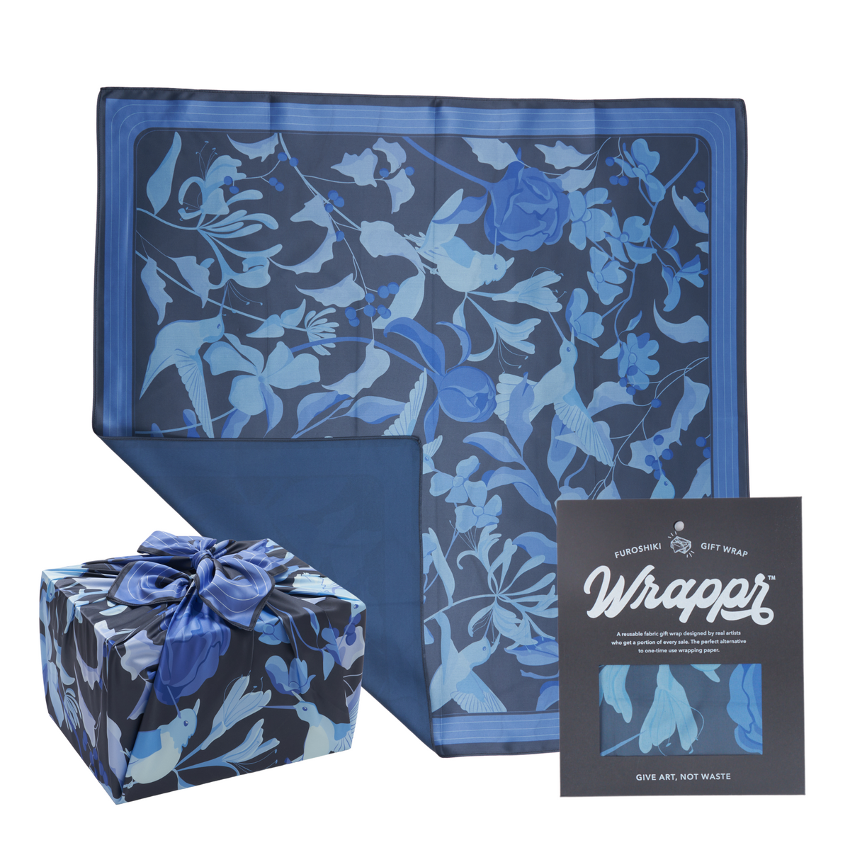 Furoshiki Gift Wrap by Danni Ha - 35", Recycled Polyester