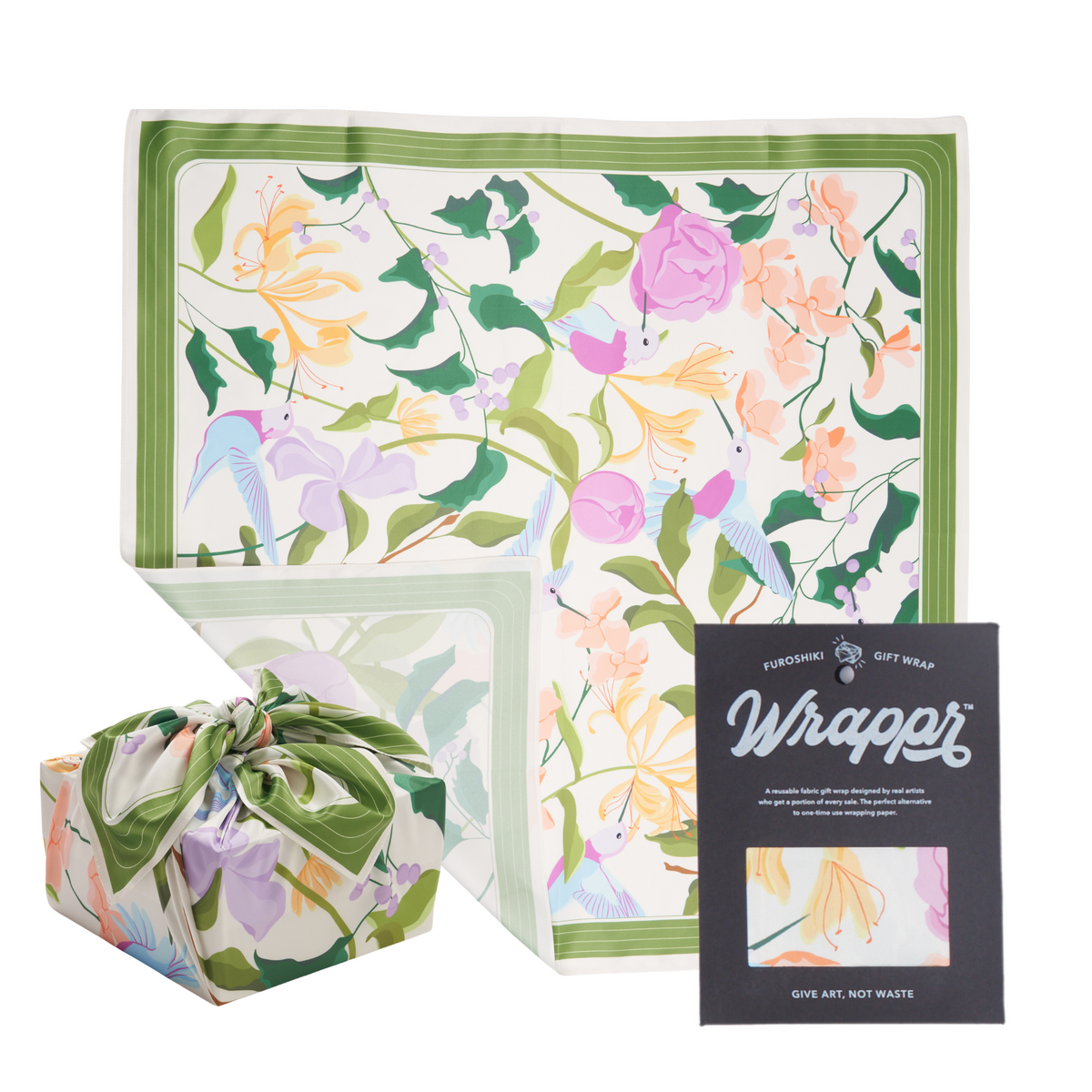 Furoshiki Gift Wrap by Danni Ha - 28", Recycled Polyester