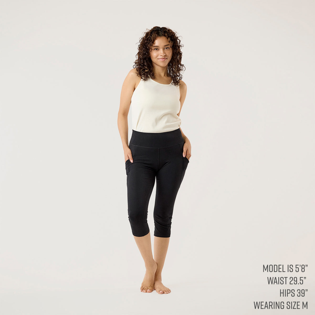Organic Cotton Blackout Mid-Calf Leggings
