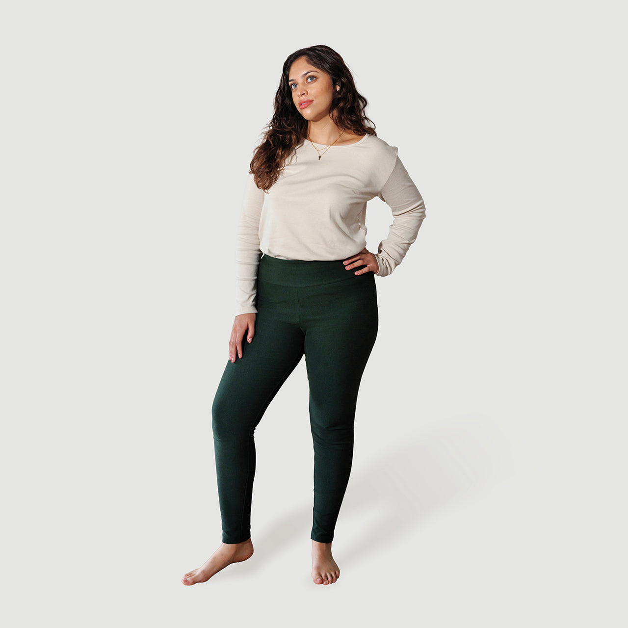 Organic Cotton Fleece Ankle Legging