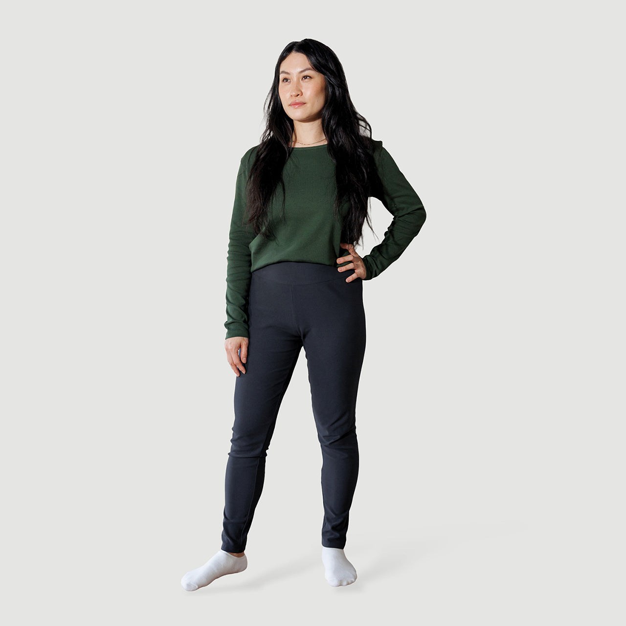 Organic Cotton Fleece Ankle Legging