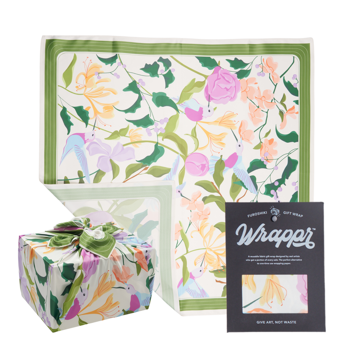 Furoshiki Gift Wrap by Danni Ha - 35", Recycled Polyester
