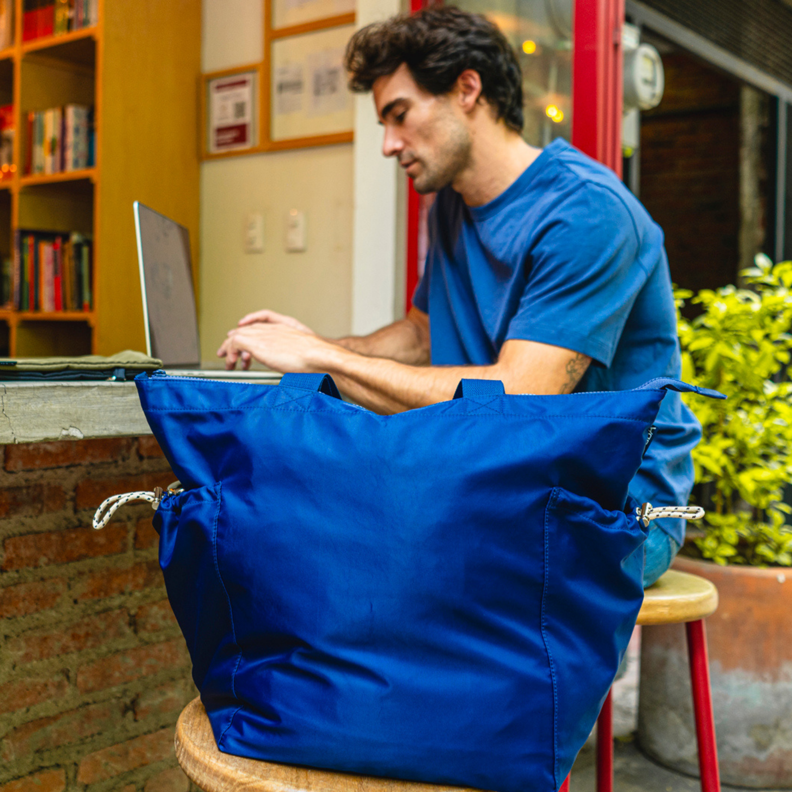 The Ripple Tote Bag Navy Seal Reusable Tote Bag