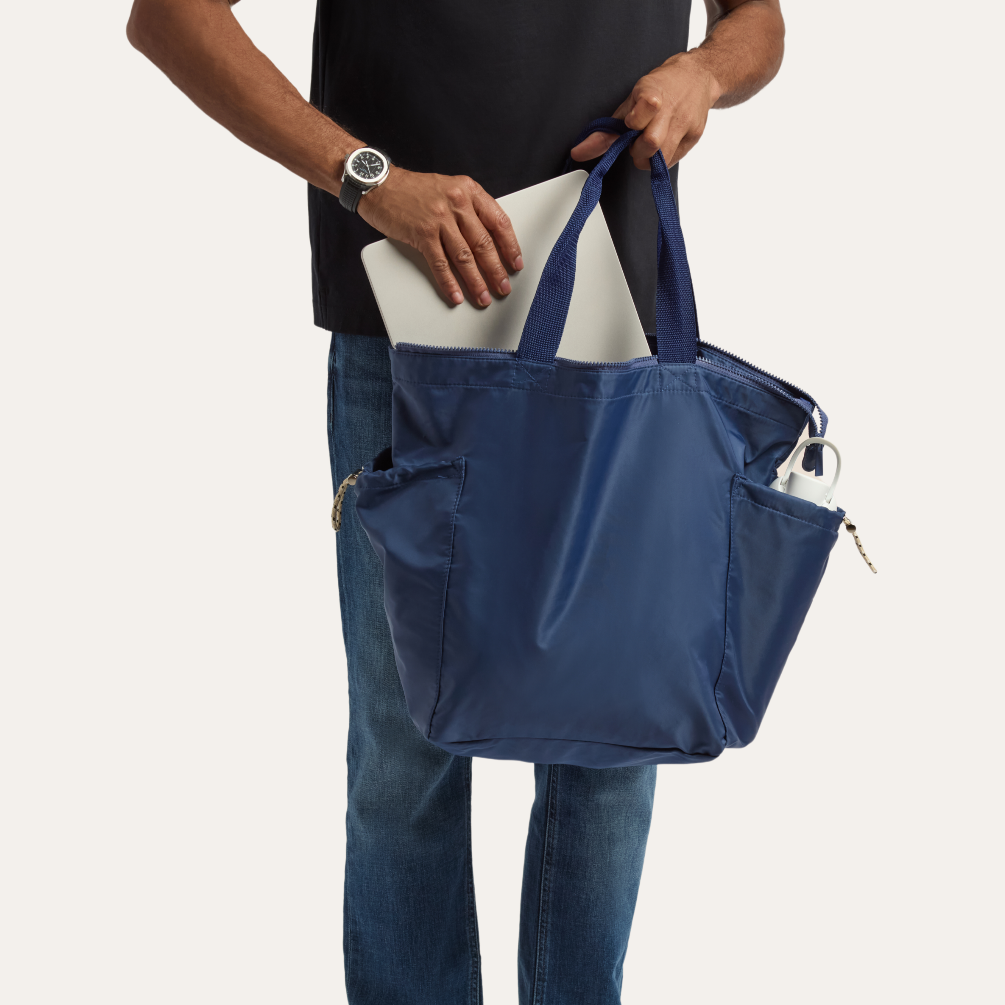 The Ripple Tote Bag Navy Seal Reusable Tote Bag