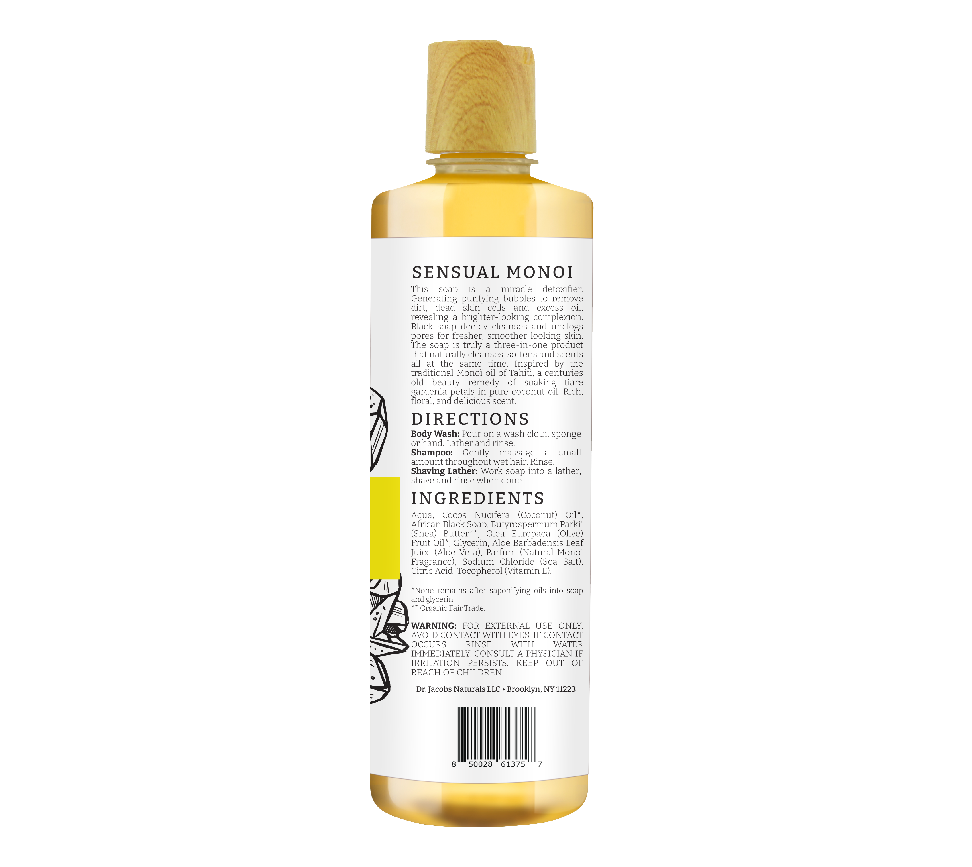 Dr. Jacobs Naturals Black Soap with Monoi Oil