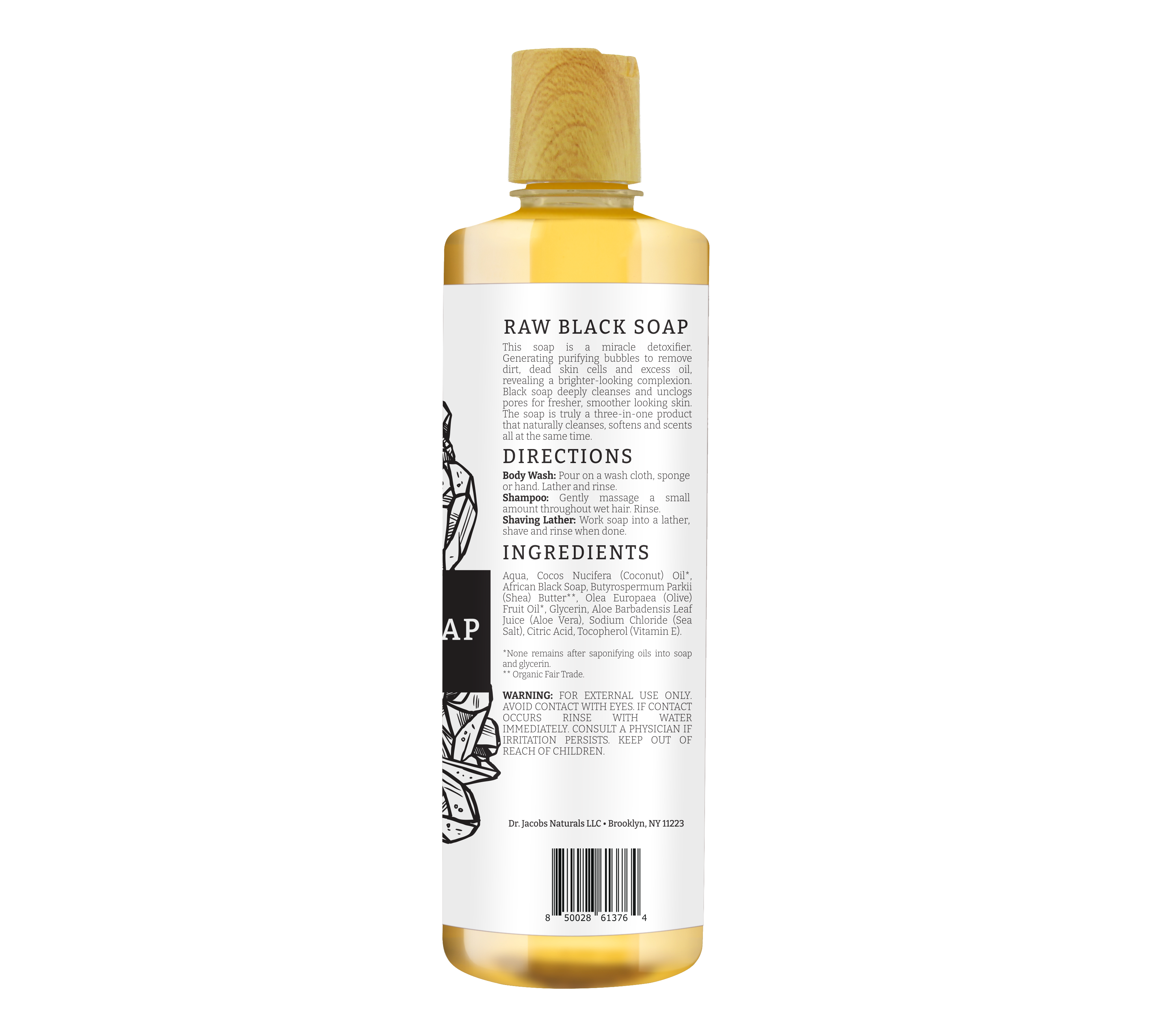 Dr. Jacobs Naturals Raw Black Soap
