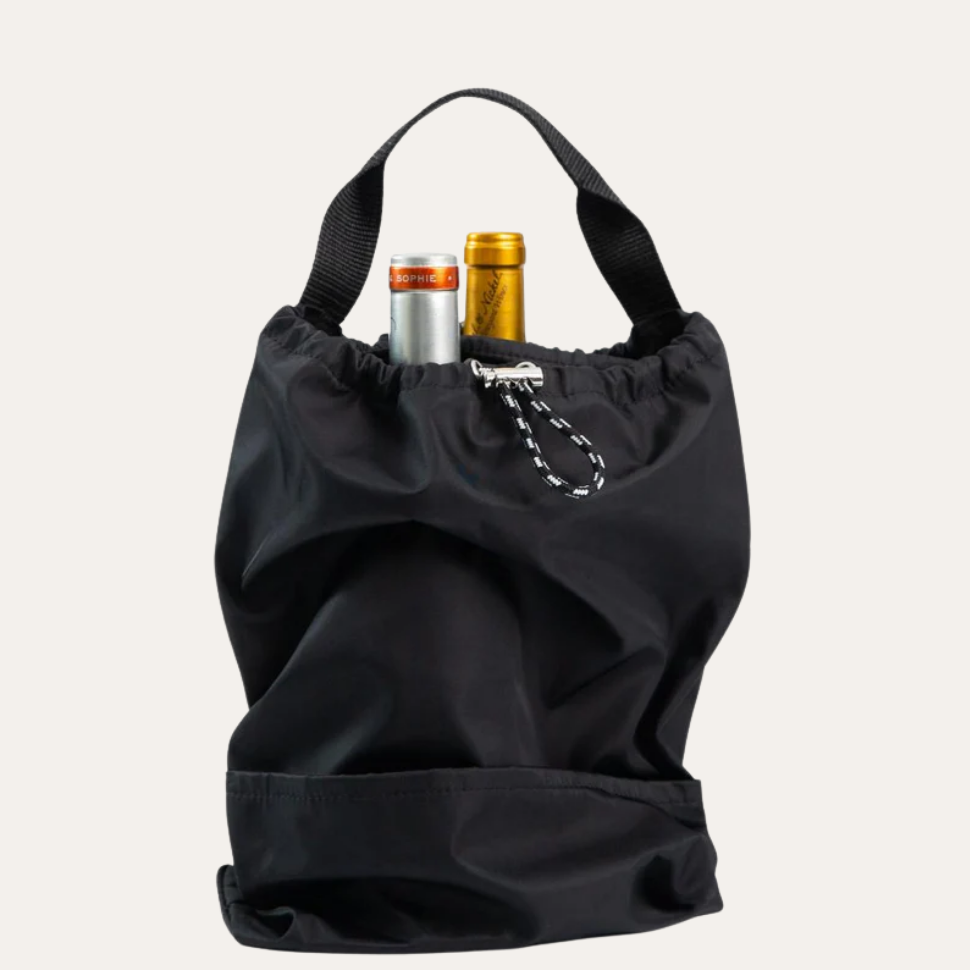 The Ripple Duo Pocket Shoe & Wine Bag Stingray Black Reusable Tote Bag