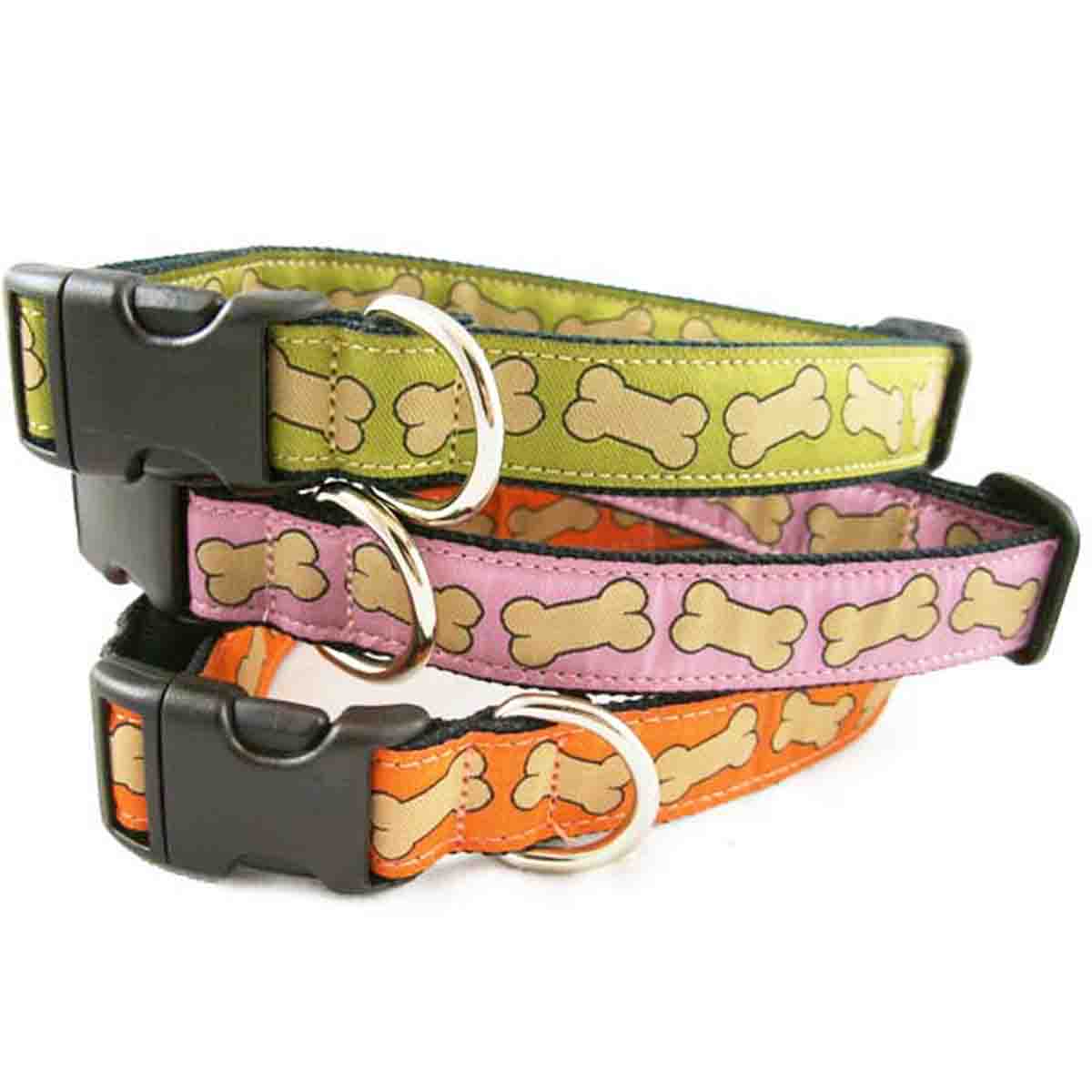 Hemp Dog Collar Pistachio Bones